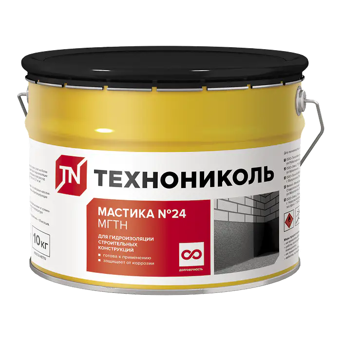 Мастика гидроизоляционная ТЕХНОНИКОЛЬ №24 (МГТН), ведро 10 кг-mini