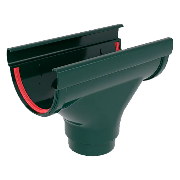 Воронка желоба Grand Line Дизайн 135 ПВХ зелёный (RAL 6005)-mini