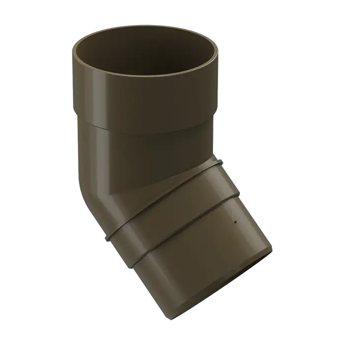 Колено водосточное 45˚ Docke Premium каштан (RAL 8017)-mini
