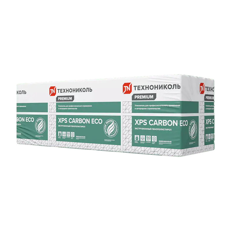 Экструзионный пенополистирол (XPS) ТЕХНОНИКОЛЬ CARBON ECO SP (УШП) 2360х580х100 мм, L-кромка, 4 шт-mini