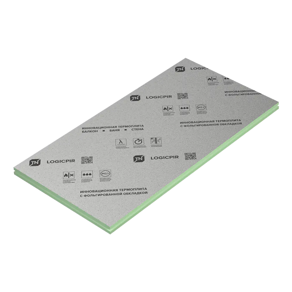 Плита теплоизоляционная LOGICPIR Ф/Ф L-1190х590х30 мм, L-кромка-mini