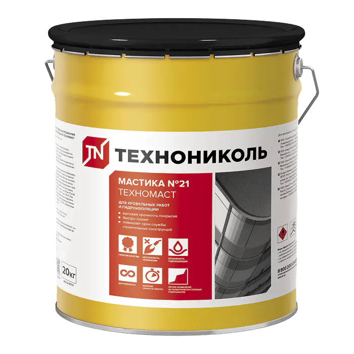 Мастика кровельная ТЕХНОНИКОЛЬ №21 (Техномаст), ведро 20 кг-mini