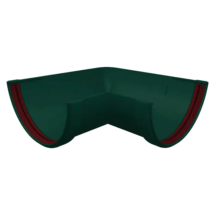 Угол желоба 90° Grand Line Классика 120 ПВХ зелёный (RAL 6005)-mini