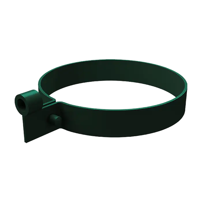 Хомут трубы Lite Grand Line Классика ПВХ зелёный (RAL 6005)-mini
