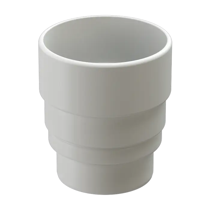 Переходник для водостока Docke Lux/Premium пломбир (RAL 9003)-mini