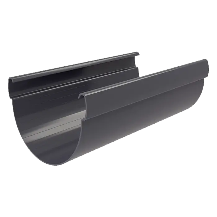 Желоб Grand Line Дизайн 135 ПВХ 3м графит (RAL 7024)-mini