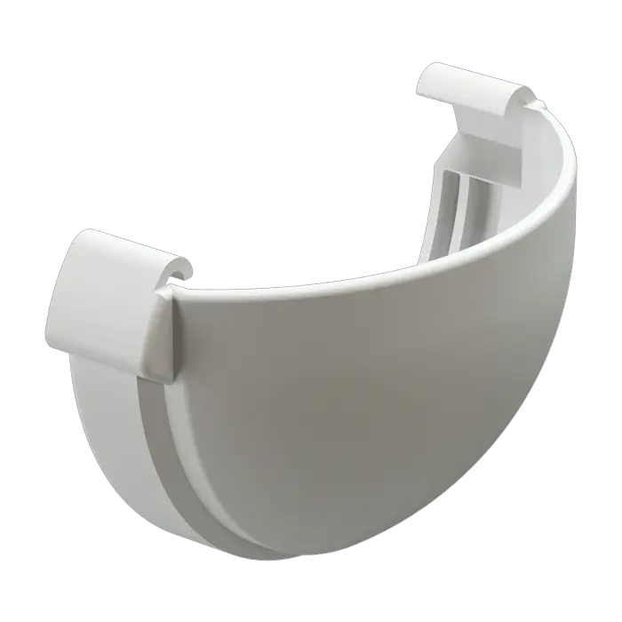 Заглушка желоба Docke Lux пломбир (RAL 9003)-mini